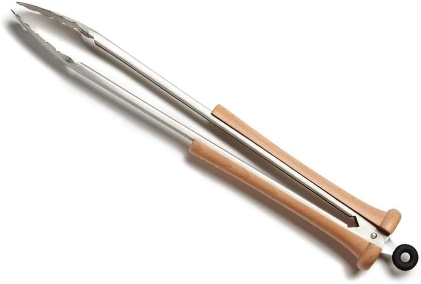 Baseball BBQ Pinzas para parrilla ‘Splitfinger’  Accesorios y utensilios para parrilla para aficionados al béisbol  Mango de murciélago de madera