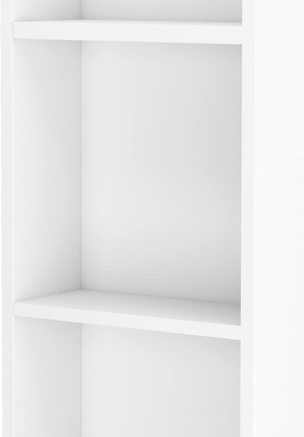ANTSKU Armario alto de baño, gabinete estrecho de lino delgado con estantes abiertos de 3 niveles y cajón, torre de lino independiente para baño,