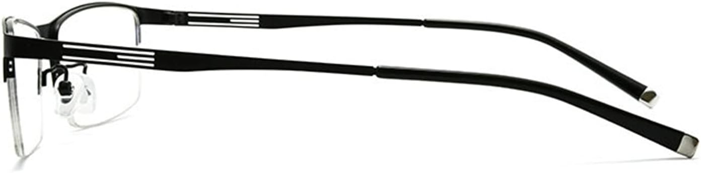 Medio marco de metal para negocios, lectura fotocrómica, visión ajustable para hombre, con lentes multifocales progresivas