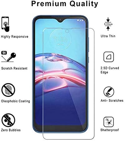Protector de pantalla para Motorola Moto E 2020 Galss templado, película de vidrio protectora de pantalla antiarañazos de alta transparencia para