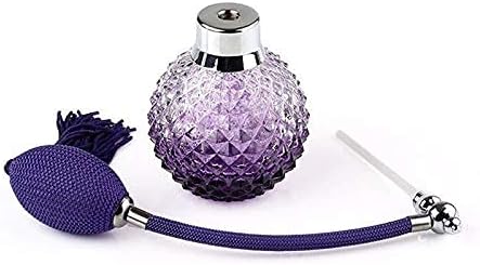 DYYSTORE Botella de spray de perfume recargable vacía de vidrio de 3.4 fl oz, spray de perfume recargable vintage botella de vidrio vacía atomizador