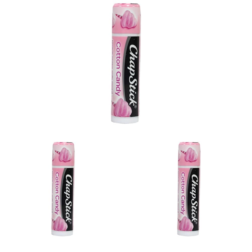 ChapStick – Tubo de bálsamo labial de algodón de azúcar, 0.15 onzas (paquete de 3)