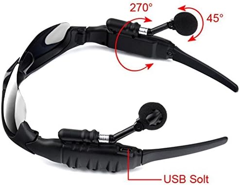 Gafas de sol deportivas inteligentes con protección UV y Bluetooth inalámbrico para auriculares manos libres