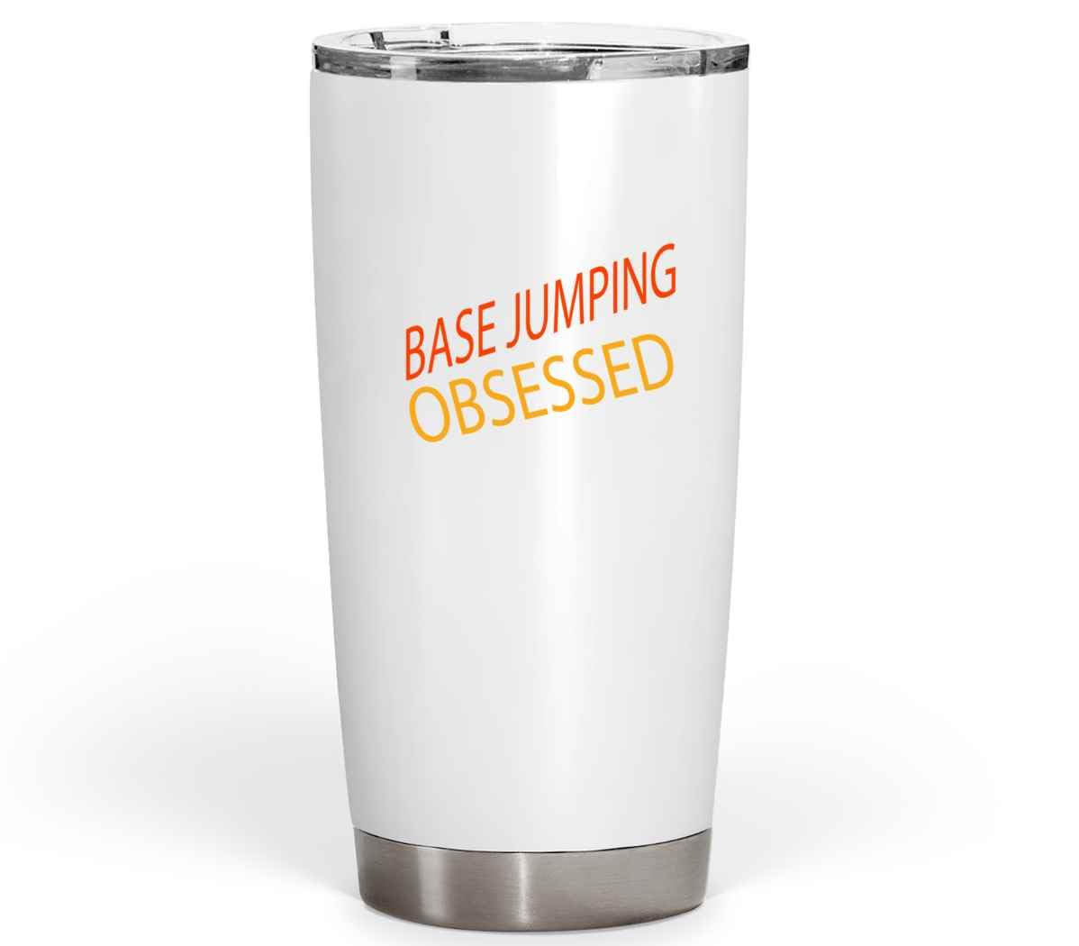 Base Jumping Gifts, Ideal for Mother’s Anniversary – Funny Base Jumping, Base Jumping Lovers Idea on 20 Oz White Stainless Steel Fat Tumbler