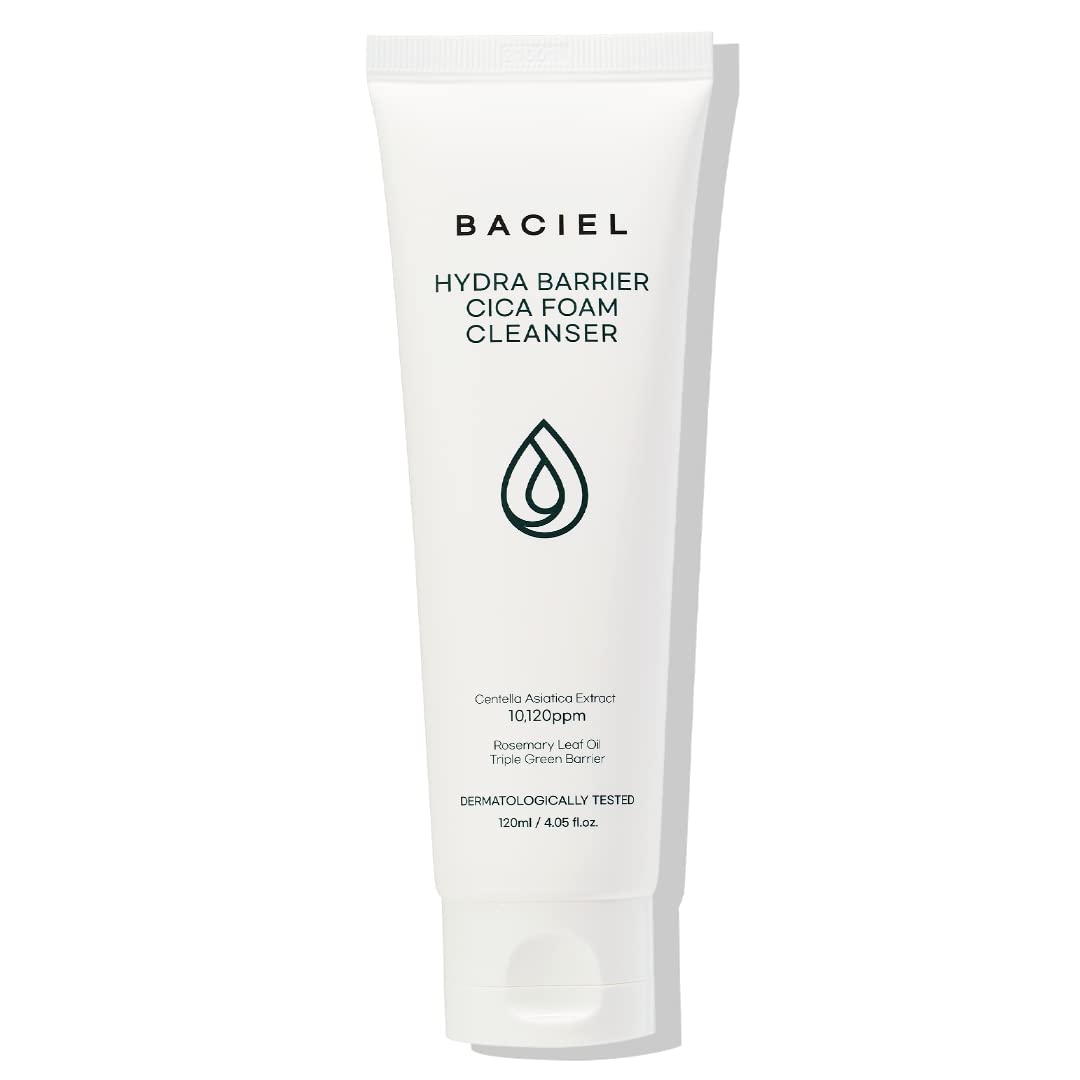 Limpiador de espuma Hydra Barrier Cica – Lavado facial Hidratante – Ácido hialurónico y Cica – Ceramida – Cuidado de la piel coreano 4.05 onzas
