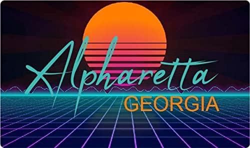 Alpharetta Georgia – Imán para nevera (4 x 2.25 pulgadas), diseño retro de neón