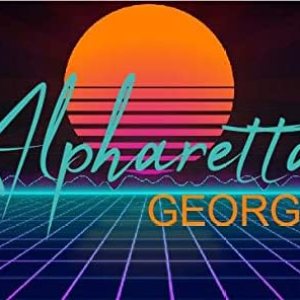 Alpharetta Georgia – Imán para nevera (4 x 2.25 pulgadas), diseño retro de neón Alpharetta Georgia – Imán para nevera (4 x 2.25 pulgadas), diseño retro de neón