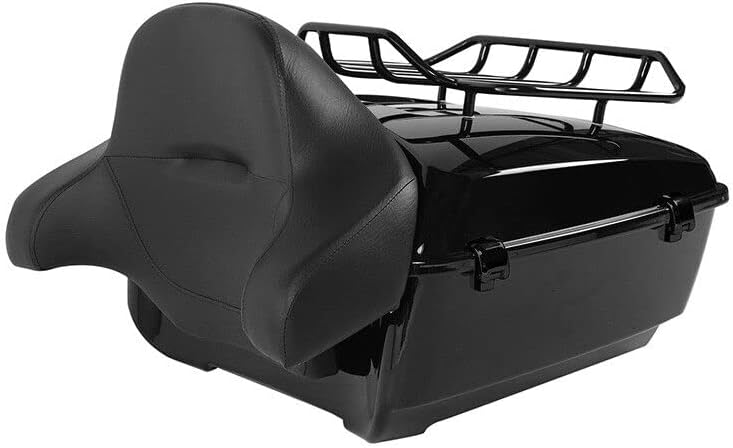 TCMT King Tour Pack – Respaldo envolvente para maletero desmontable, estante de montaje de dos niveles, para Harley Touring Road King Road Street