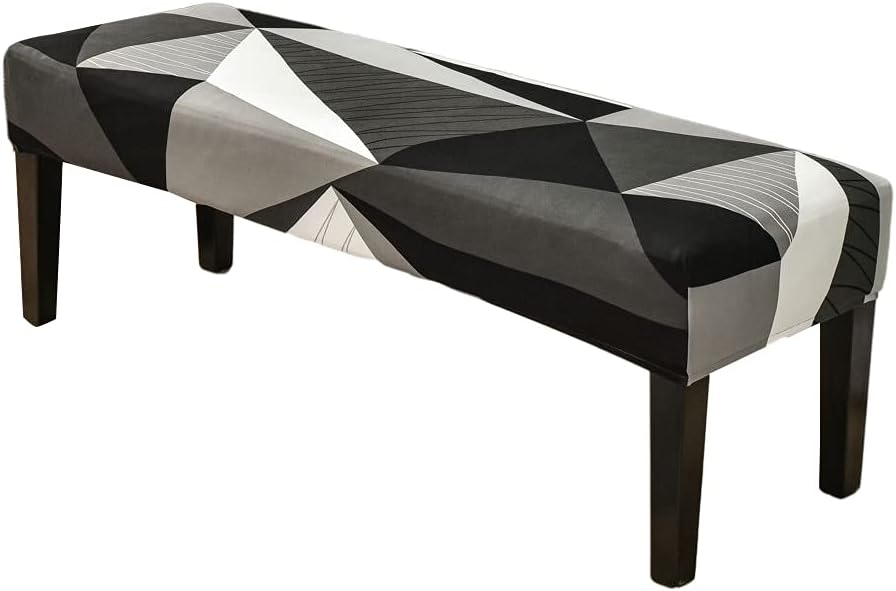 HAOYONG Funda elástica de elastano para asiento de banco de comedor, fundas de cojín rectangulares para banco de piano, protector de muebles para