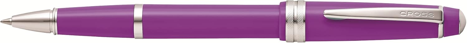 Bailey – Bolígrafo de punta redonda de resina color morado pulido