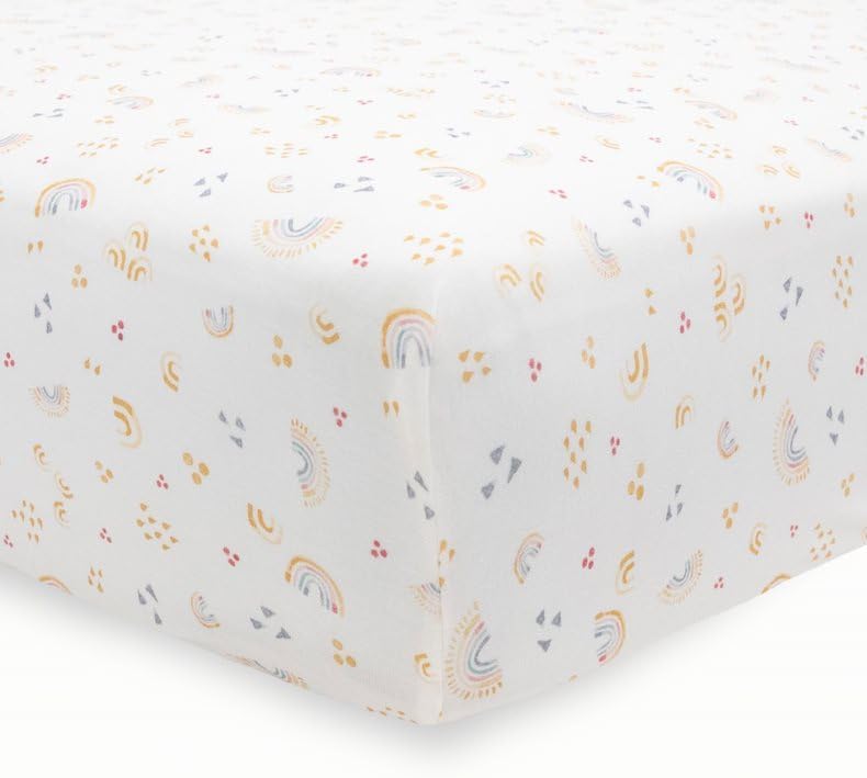 Little Unicorn Sábana de punto elástico para cuna, súper suave, tamaño para colchón estándar de cuna de bebé y niño pequeño, lavable a máquina, 52 x