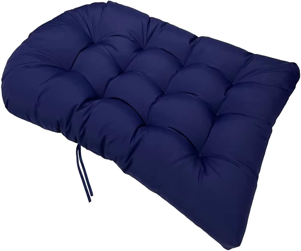 Cojín para silla de huevo de color azul marino, impermeable, para colgar, cojín de asiento para silla de huevo colgante de patio, jardín, para uso