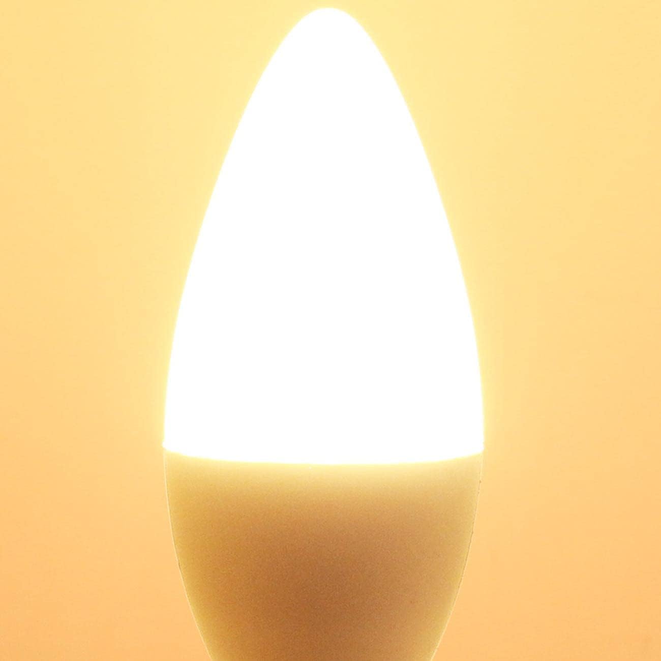 comzler Paquete de 8 bombillas LED tipo candelabro E12, equivalente a 60 W, 2700 K, blanco cálido B11, lámpara E12 de base pequeña, tipo B, 600
