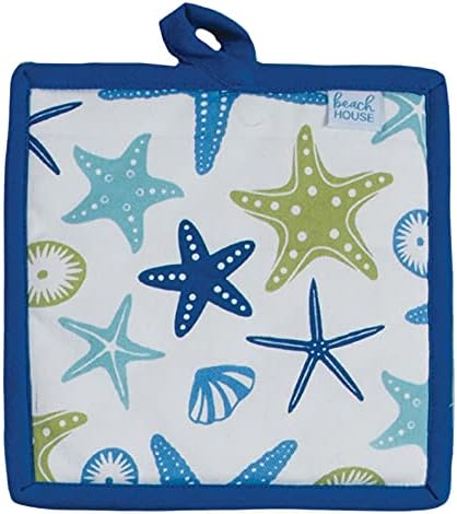 Kay Dee Designs – Paquete de 4 piezas de cocina con estrella de mar, 2 toallas de doble propósito, 1 agarradera y 1 guante de horno