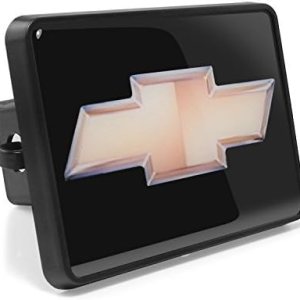 Compatible con Chevrolet Golden Bow-tie UV Graphic Placa frontal de metal negro en plástico ABS de 2 pulgadas para enganche de remolque Compatible con Chevrolet Golden Bow-tie UV Graphic Placa frontal de metal negro en plástico ABS de 2 pulgadas para enganche de remolque
