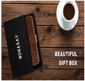 MONASAY Funda tipo cartera compatible con Google Pixel 6a, bloqueo RFID, protector de pantalla incluido, funda de piel con tarjetero y tarjetero de