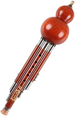 OrientalMusicSanctuary Profesional Camboyano Rosewood Hulusi – Flauta de calabaza curcubit china (clave de Bb)