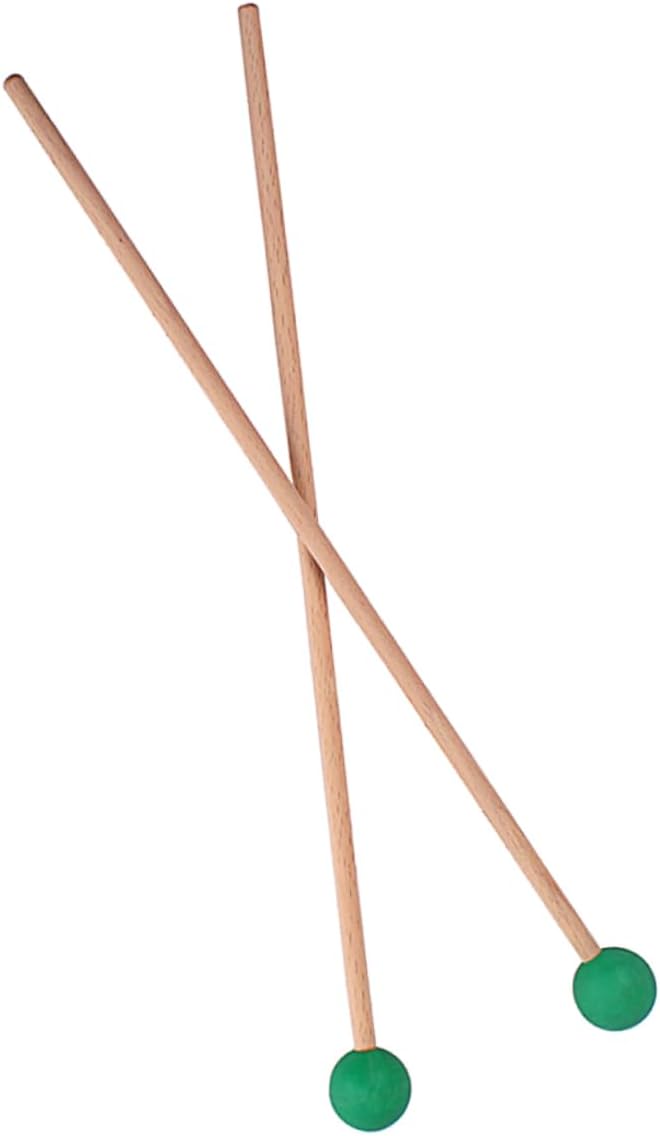 Milisten 2 pares 5a baquetas accesorios de música Bell stick instrumento Glockenspiel Baquetas de tambor baquetas 5a punta de madera palo de