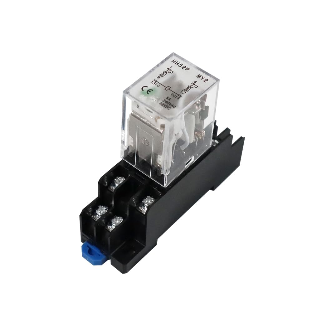 ATO DC 24V Bobina 14-Pin Relé de potencia electromagnética 4PDT 4NO 4NC HH54P MY4NJ con base de enchufe de terminal enchufable