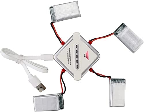 Accesorios 4 unids 3.7 V 750 mAh batería de litio Whith 4 en 1 cargador para MJX X400 X400W X800 X300C S670 V950HD V950STR S1750 V2450 HS110 HS110W