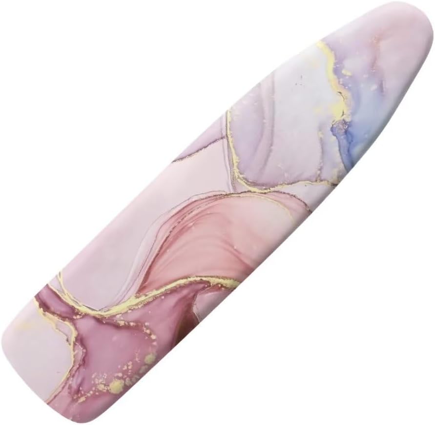 Funda para tabla de planchar de mármol rosa con gancho y bucle para mujeres y niñas, cubierta extra ancha para tabla de planchar con borde elástico,