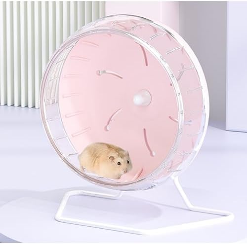 Rueda de ejercicio Chinchillas súper silenciosa, rueda giratoria silenciosa, soporte ajustable para animales pequeños, hámsters, jerbos, ratones,