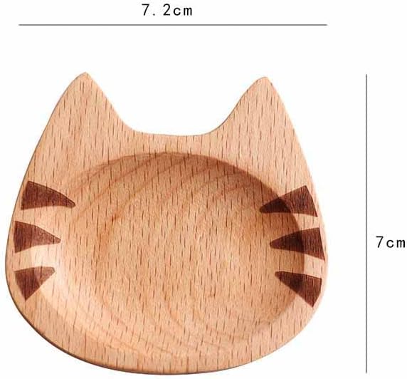 Cucharas de café de madera para gatos, 2 lindos gatos gatitos de madera para cucharas de café, soporte para cucharaditas, decoración de estación de