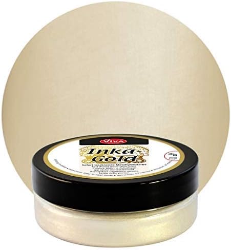 Viva Decor Inka Gold Gilding Wax2.3 oz (plata vieja) – Pasta de pulido metálica a base de cera. Brillo metálico de secado rápido, efectos de alto