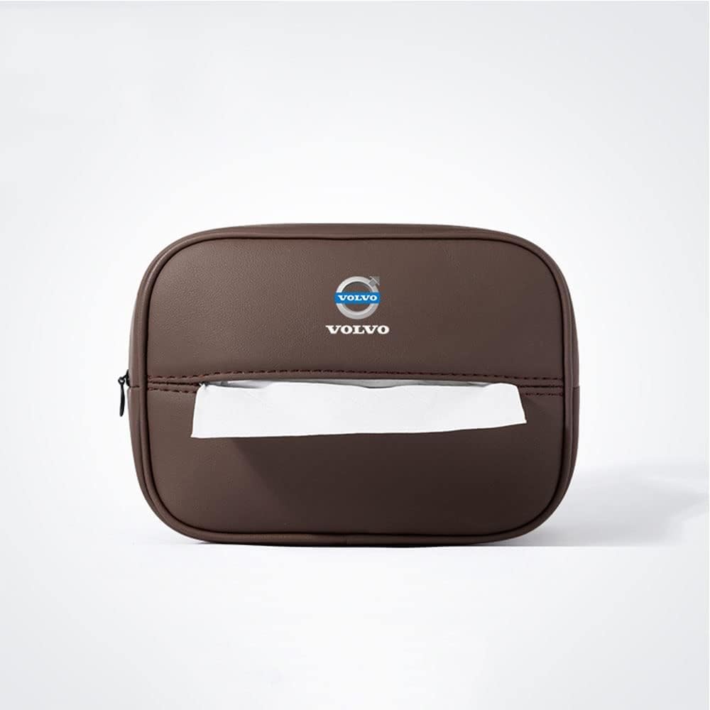 Soporte para pañuelos de automóvil para Volvo XC40 XC60 XC90 V40 V60 V90 S40 S60 S90 soporte para caja de pañuelos de asiento de automóvil,