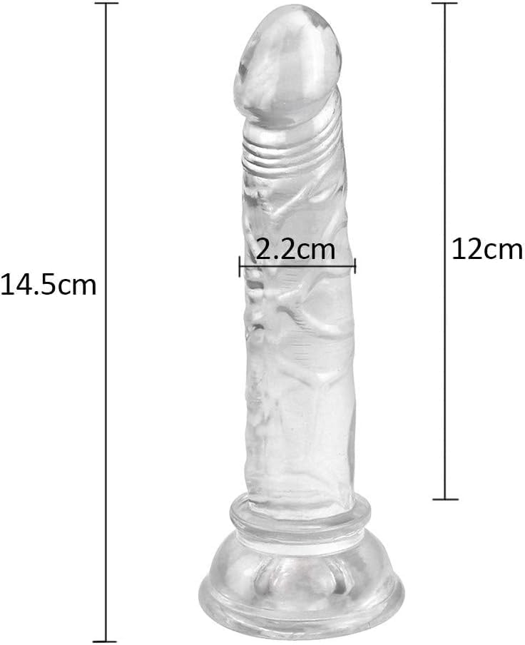 Consolador de silicona realista, material suave para la vagina del clítoris y la estimulación anal con fuerte ventosa para jugar con manos libres,