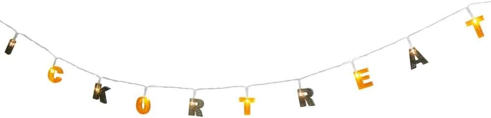 Fairly Odd Novelties Guirnalda de luces LED de Halloween con pilas, portátil, decoración de fiesta, multicolor