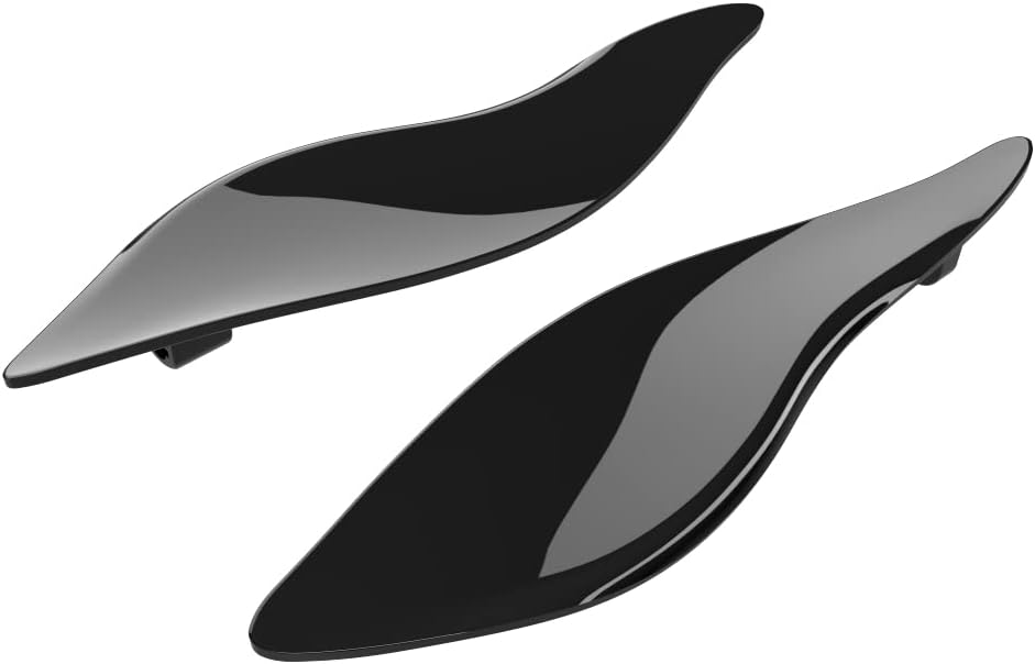 Moto Onfire Negro vívidobrillante, deflectores de aire, carenado de murciélago, deflectores de viento para Electra Glide ’14 y posteriores, 2 piezas