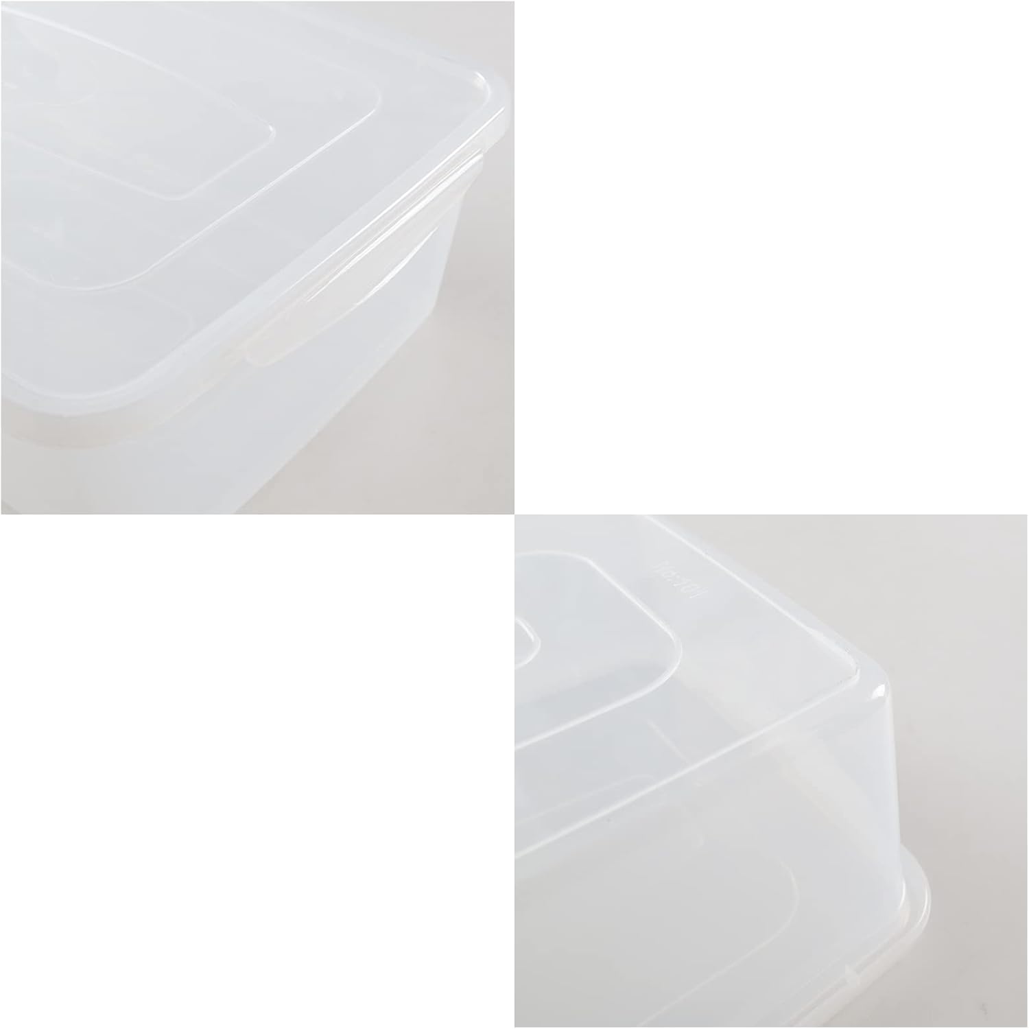 MORPHEUS MAX Afromy – Caja de plástico con cierre de 16 litros, 2 paquetes de contenedores de almacenamiento con tapa, transparente