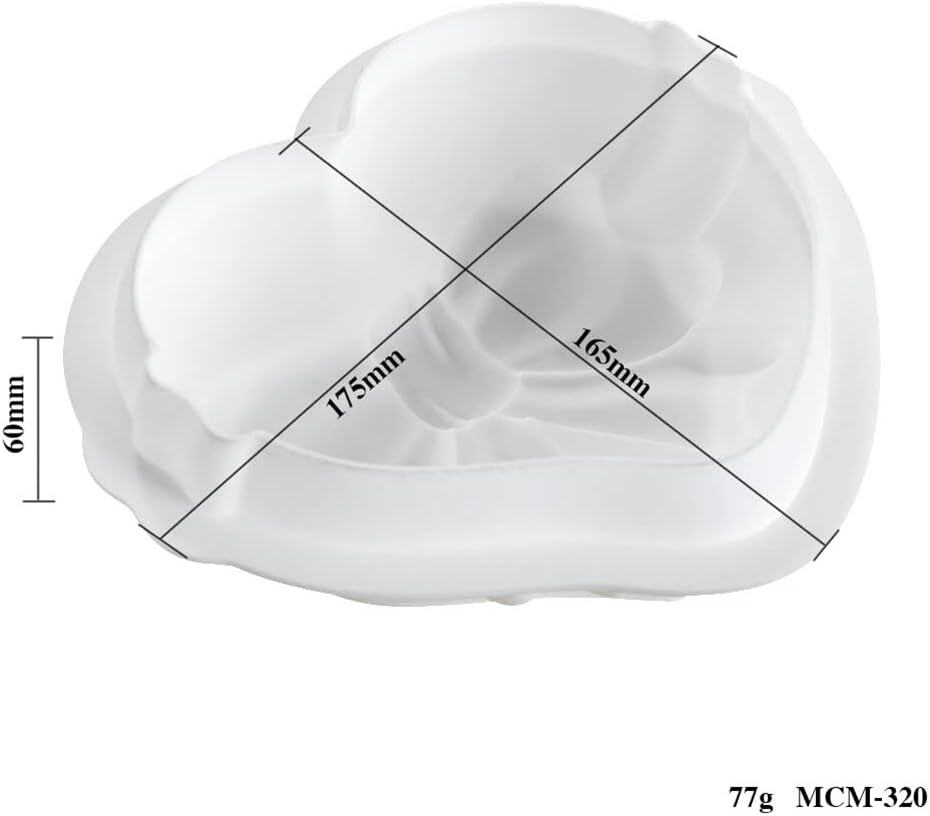 Moldes de silicona 3D para chocolate, molde para pastel de mousse, molde 3D con forma de corazón de silicona, suministros para hacer postres para