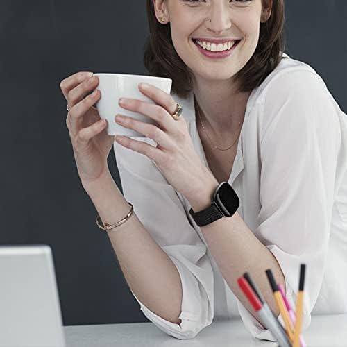 Correa de metal para Fitbit Sense 2  Sense Bands, Fitbit Versa 4  Versa 3 bandas para mujeres y hombres, correa de repuesto magnética de malla de