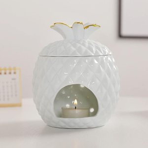 Calentador de cera para cera perfumada, calentador de cera de piña, calentador de cera derretida con placa de calentamiento de cerámica, fragancia Calentador de cera para cera perfumada, calentador de cera de piña, calentador de cera derretida con placa de calentamiento de cerámica, fragancia