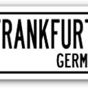 Frankfurt Am Main, Alemania Street Sign Bandera Alemana Ciudad País Camino Regalo Frankfurt Am Main, Alemania Street Sign Bandera Alemana Ciudad País Camino Regalo