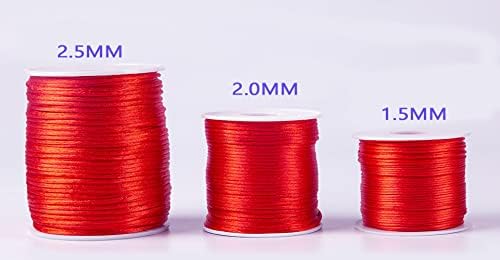 QISHOP Cuerda de cuerda para pulsera de 0.069 pulgadas, hilo de cuentas negras, cuerda trenzada de 109 yardas, cuerda Nyon para pulseras de macramé,
