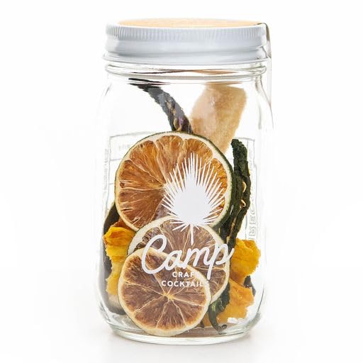 Camp Craft – Mezcla de cóctel – Piña jalapeño  Kit de infusión de mezcla de bebidas premium con frutas deshidratadas, hierbas y azúcar vegano