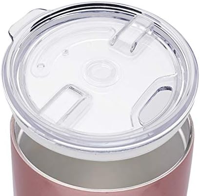 Vaso de acero inoxidable con aislamiento al vacío de doble pared de oro rosa, taza de viaje, regalo de entrenador de gimnasia (delgado, 20 onzas)