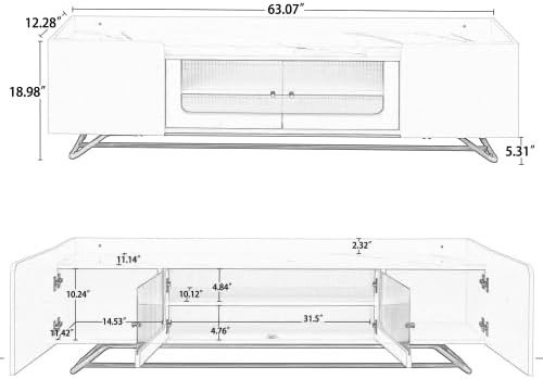 FridayParts Soporte para TV, color blanco