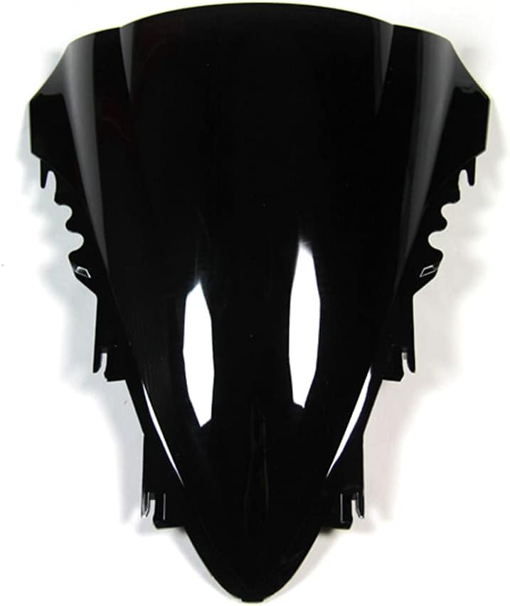 FLPRO – Parabrisas de plástico ABS de doble burbuja compatible con Yamaha 07 08 YZF-R1 2007-2008 (negro)