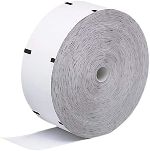 Rollo de papel ATM de 3-18 x 1960 pies, rollo térmico con marca de detección de 4.4 pulgadas, 4 rollos por caja
