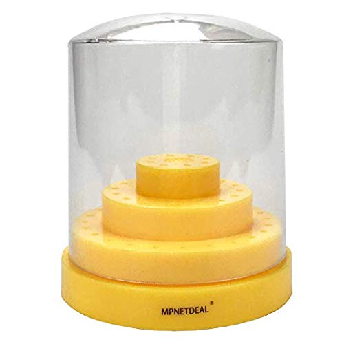 Soporte para brocas de uñas con cubierta a prueba de polvo, soporte de almacenamiento de 48 agujeros grandes, caja organizadora, caja organizadora,
