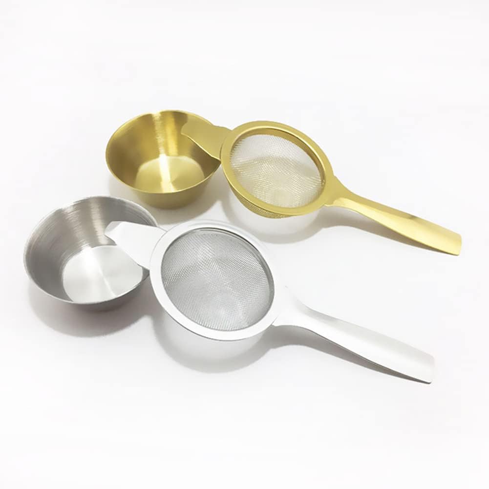 1 colador de té, filtro de té más pronunciado, difusor de té de acero inoxidable, cesta infusora de té, infusor de té de hojas sueltas, asas largas,
