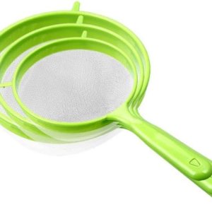 3 unidsset de plástico de malla fina colador de tamiz de alimentos colador con mango para hornear herramienta de cocina té jugo pasta tamiz 3 unidsset de plástico de malla fina colador de tamiz de alimentos colador con mango para hornear herramienta de cocina té jugo pasta tamiz