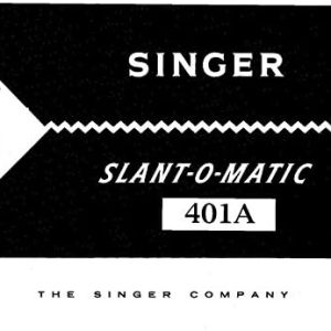 Manual de instrucciones para máquina de coser Singer 401ABordadoSerger Y Manual de instrucciones para máquina de coser Singer 401ABordadoSerger Y