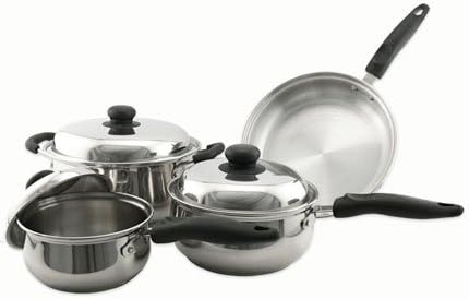 Juego de utensilios de cocina clásicos de acero inoxidable, utensilios de cocina de 7 piezas