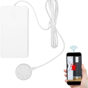 Detector inteligente de fugas de agua WiFi FloodSensor alarma para Tuya, seguridad doméstica, notificación de APP Detector inteligente de fugas de agua WiFi FloodSensor alarma para Tuya, seguridad doméstica, notificación de APP