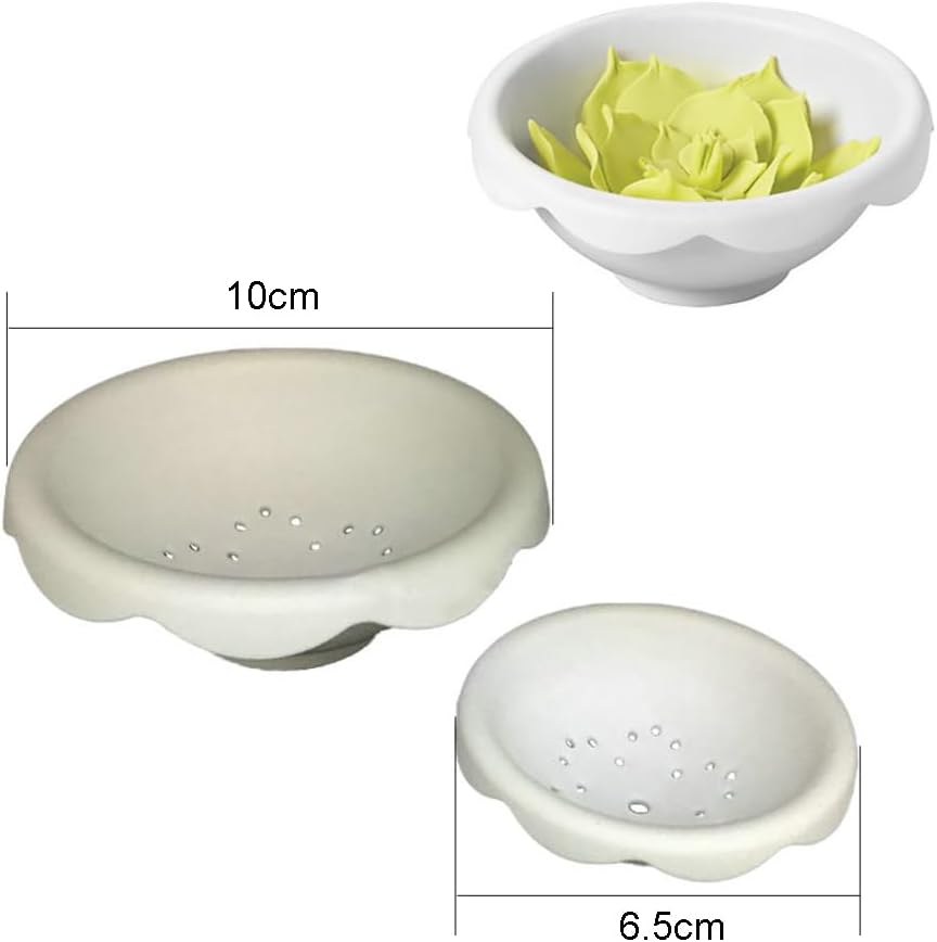 lasenersm 4 piezas de moldes de secado de fondant en forma de tazón, moldes de secado de fondant, moldes de secado de flores, pastel de azúcar,